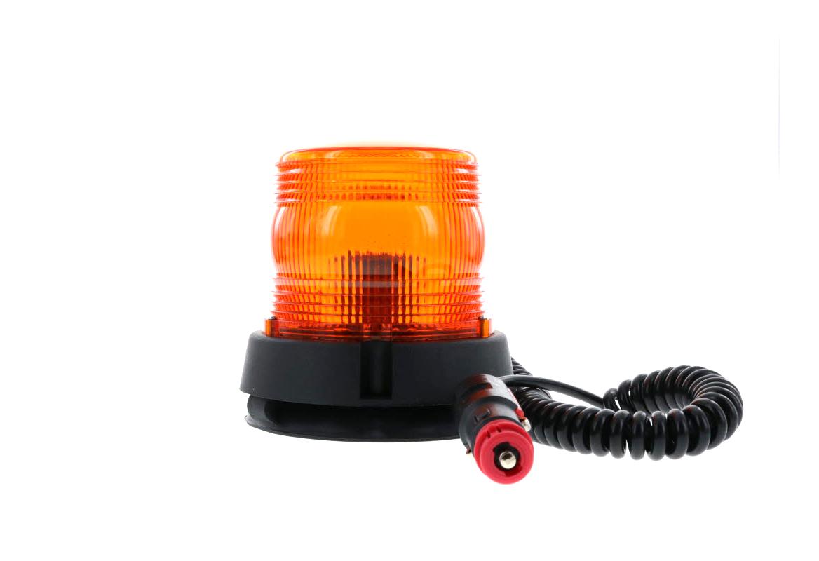 Gyrophare FRESNEL LED, magnetique avec ventouse, ambre, lumière DOUBLE FLASH